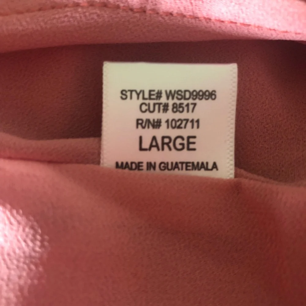 GIBSONLOOK NWT SALMON COLOR BLOUSE WITH LINING , SHORT SLEEVES SIZE LARGE - Picture 5 of 7